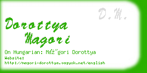 dorottya magori business card